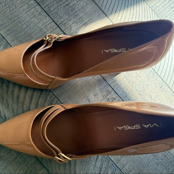 Via Spiga Patent Leather Mary Jane Pumps - Picture 8 of 9